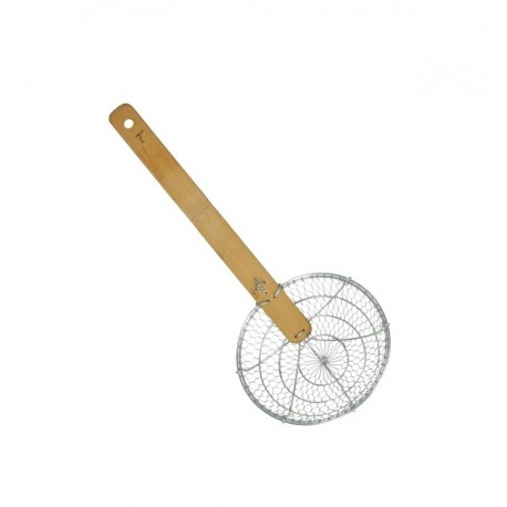 Wok - Schaumlöffel 18cm Frittiersieb Schöpflöffel Schöpflkelle Abtropfsieb Abtropfkelle