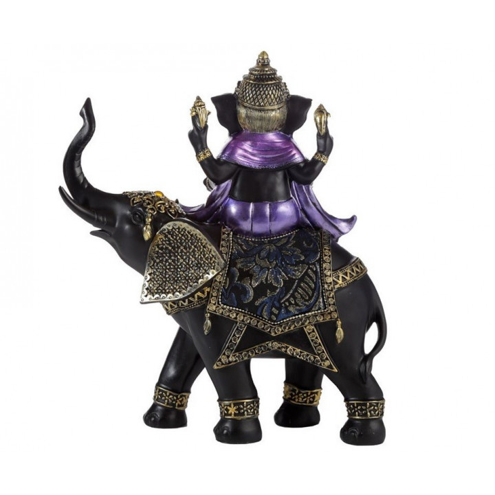 Ganesha auf Elefant 29cm Ganesh Elephant Figur Statue Hinduismus Buddha Glück