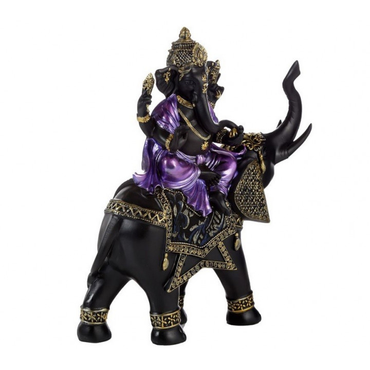 Ganesha auf Elefant 29cm Ganesh Elephant Figur Statue Hinduismus Buddha Glück