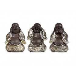 Buddha Figur 3er Set nichts sagen hören sehen 13cm Glücksbuddha Lucky Budda