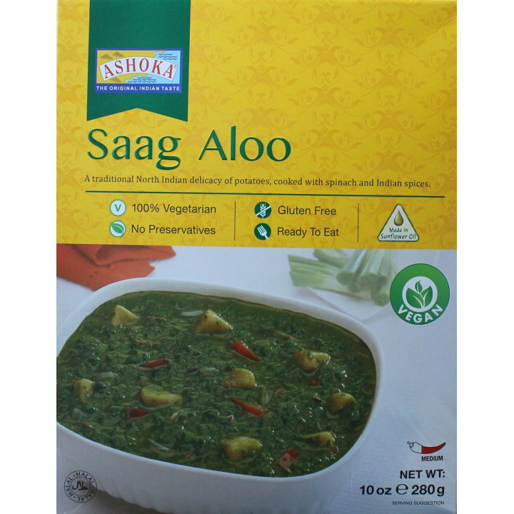 10x Saag Aloo 280g original Indien Fertiggericht schnelle Küche VEGAN
