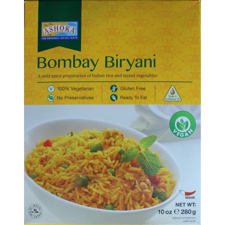 10x Bombay Biryani 280g original Indien Fertiggericht schnelle Küche VEGAN Gemüsereis