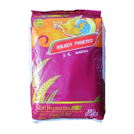 JasminReis 20kg Golden Phoenix Thai Hom Mali Duftreis Langkorn Jasmin Reis Thailand