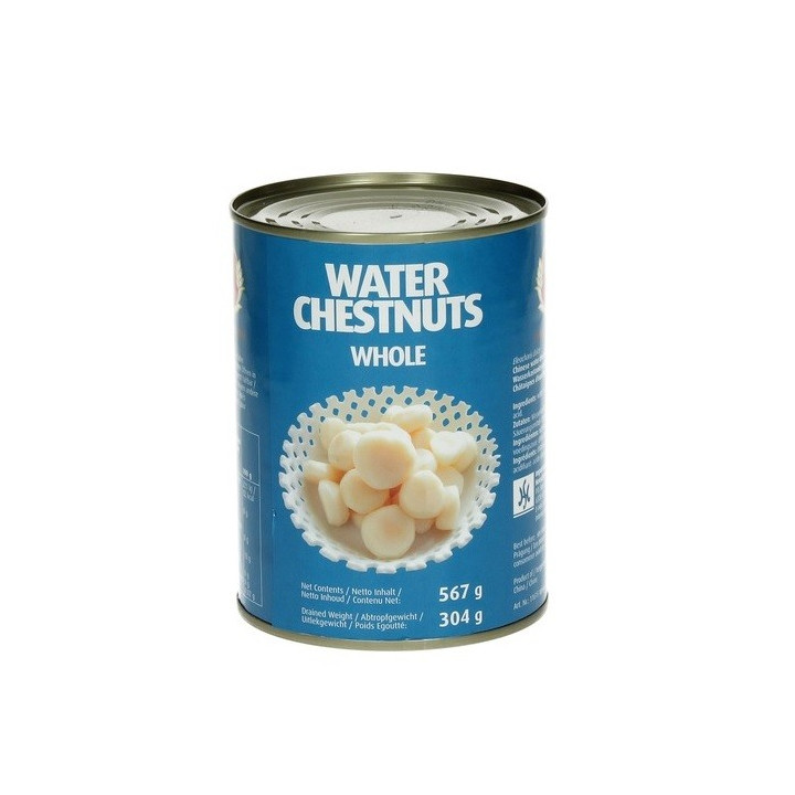 chinesische Wasserkastanien 567g Dose Water Chestnuts ganze geschälte Knollen