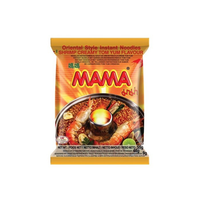 20x Instant Nudeln Tom Yum Shrimp Creamy 90g Jumbo Pack Fertiggericht MAMA