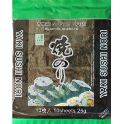 Yaki Sushi Nori Algen 25g 10 Blätter Sushiblätter Seetang geröstet algenblätter