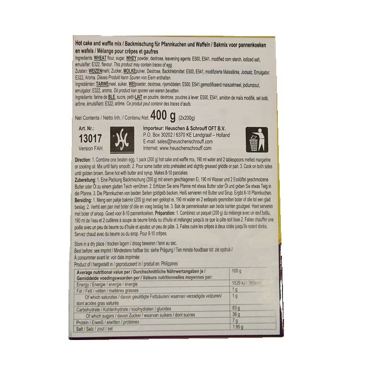 White King Instantmischung für Pfannkuchen und Waffeln Creamy Classic 400 g