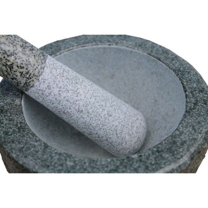 XXL Granit Mörser + Stößel 21kg massiv steinmörser Ø27cm aus einem Naturstein