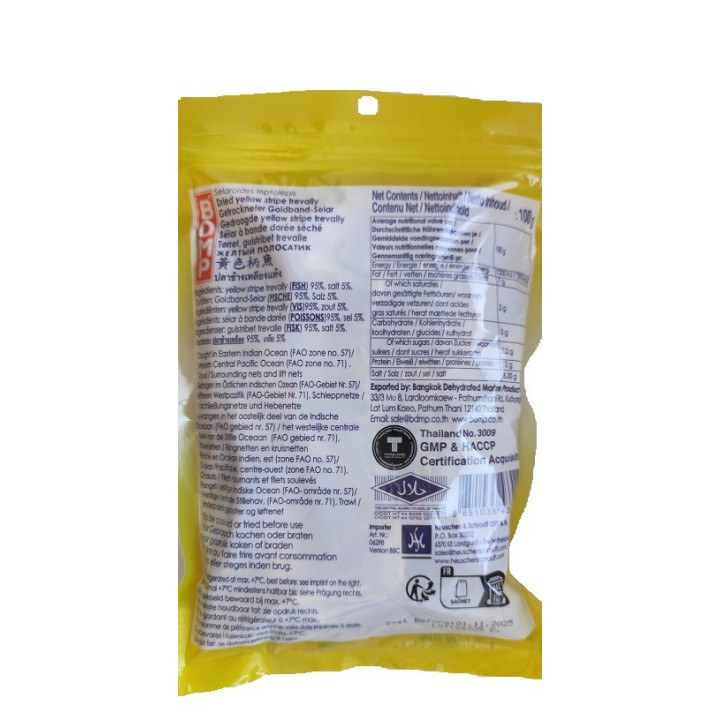 Getrockneter Goldband-Selar 100g yellow stripe trevally Fisch Trockenfisch