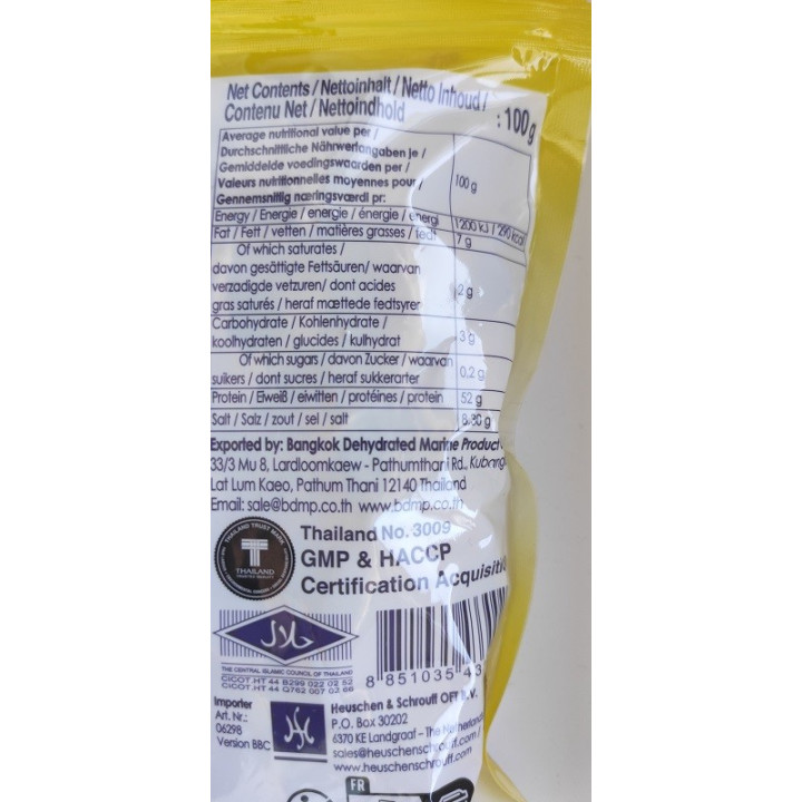 Getrockneter Goldband-Selar 100g yellow stripe trevally Fisch Trockenfisch