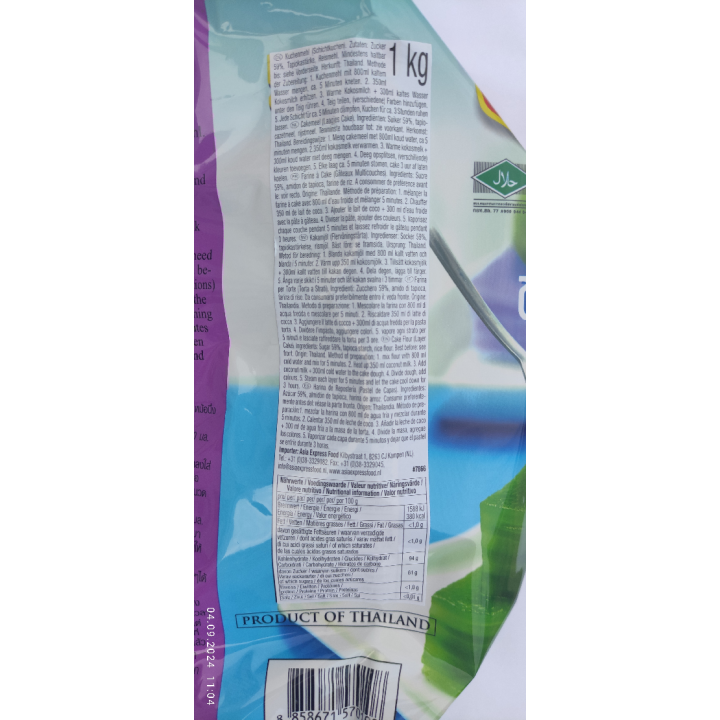 Kuchenmehl Khanom Chan Thailand 1kg Layer Sweet Cake Schnittkuchen Cake Mix