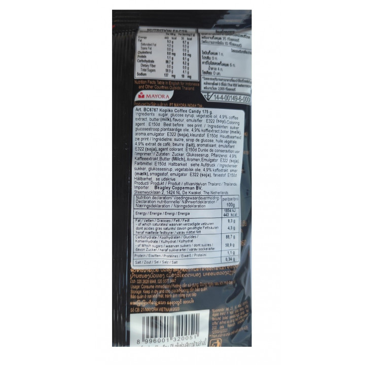 Coffee Candy 175g Philippinen 50 Stück Kopiko Kaffeebonbons mit real coffee shot kaffee