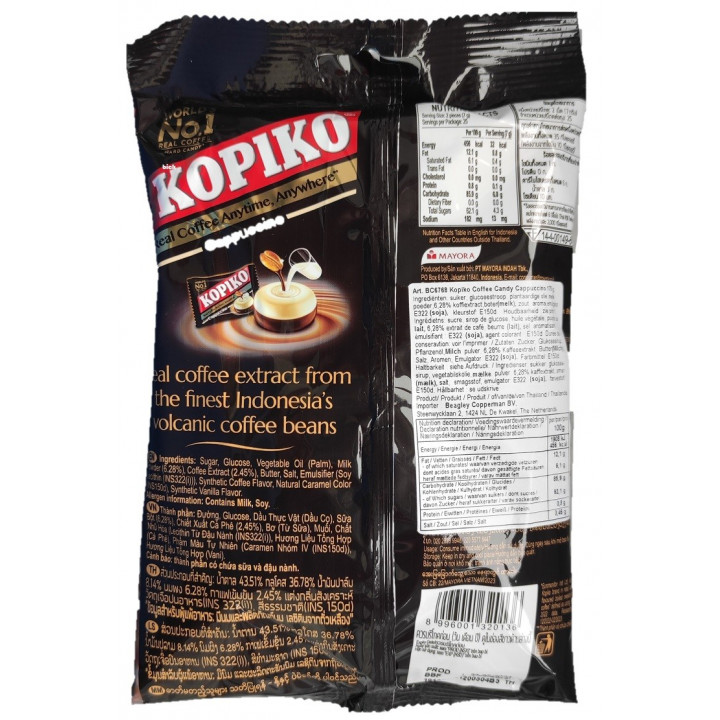 Coffee Cappuccino Candy 175g Philippinen 50 Stück Kopiko Kaffeebonbons mit real coffee shot kaffee