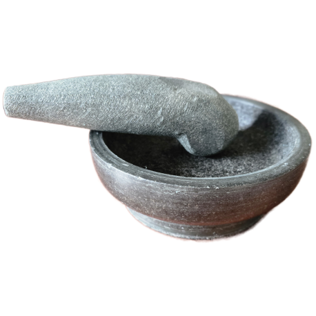 Tjobek Granit Mörser + Stößel sehr massiv Steinmörser Ø18cm Naturstein mörßer stössel