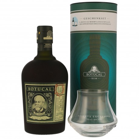 BOTUCAL Rum 700ml 40% Vol. Premium Rum Geschenkset mit Glas