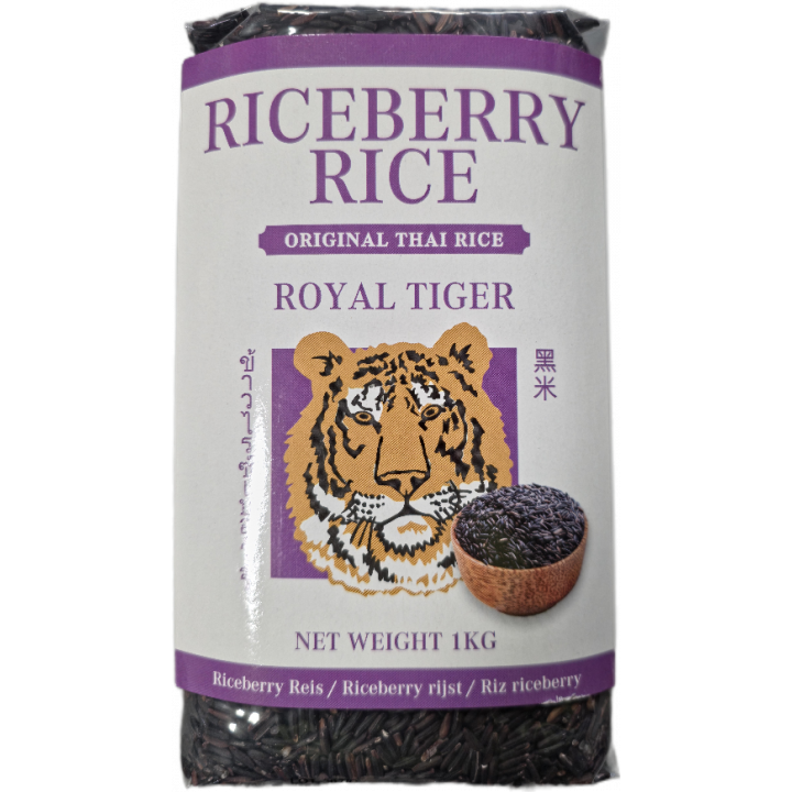 Riceberry Reis 1kg Thailand Royal Tiger violetter reis Original Thai