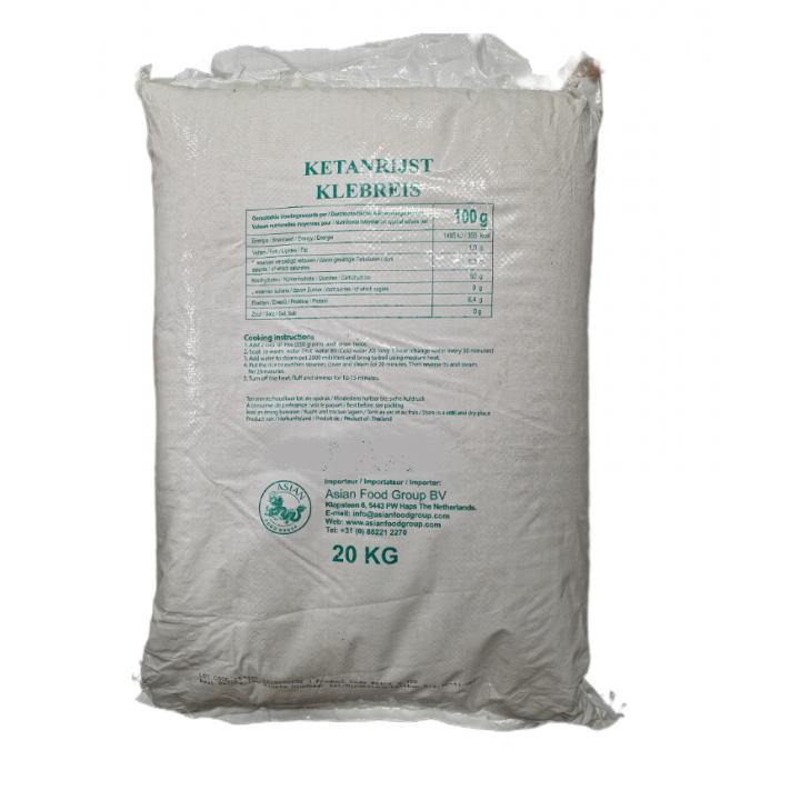 Klebreis 20kg Thailand, Klebereis Thai Glutinous Rice Aroy-D, Sticky Rice