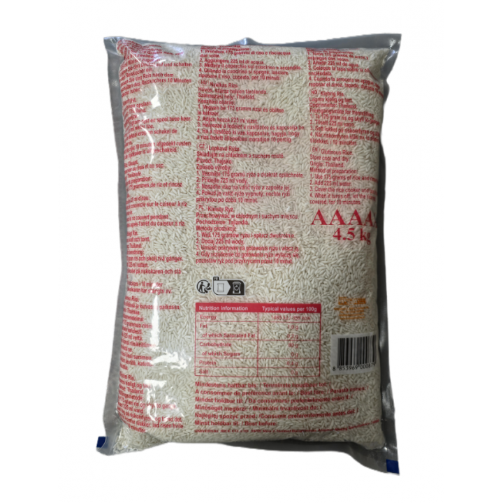 Klebreis Royal Thai, 4,5kg, Thai Glutinous Rice, Sticky Rice