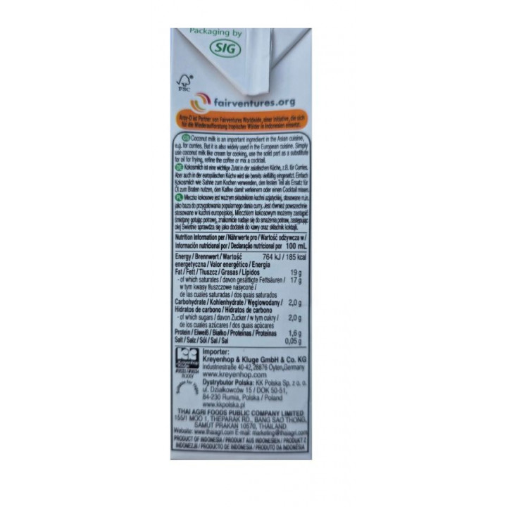 Kokosmilch 500ml Aroy-D Coconut milk