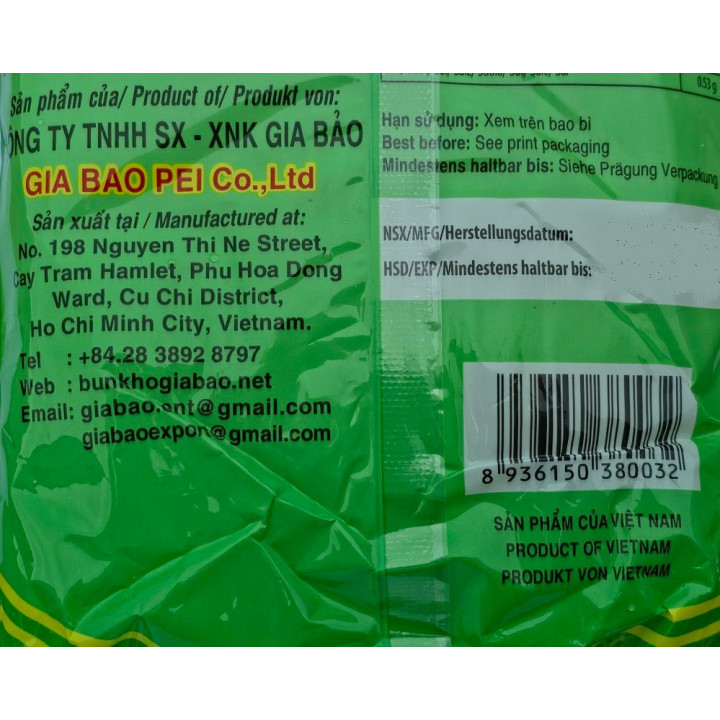 Gia Bao Bún Tươi Reisnudeln (1,2 mm) 500g vietnamesische Reisnudeln
