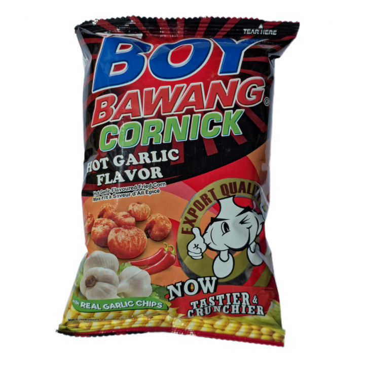Boy Bawang Cornick Hot Garlic Flavor 90g Frittierter Mais Chili-Knoblauch