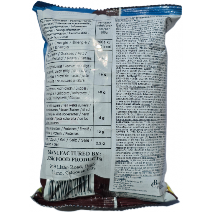 Boy Bawang Cornick Hot Garlic Flavor 90g Frittierter Mais mit Adobogeschmack