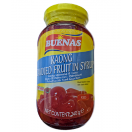 Buenas Kaong Candied Fruit in Syrup (Red)340g, in Sirup eingelegte, gezuckerte Palmfrucht