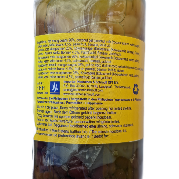 Monika Halo-Halo  Fruit-Mix in Syrup 340g, in Sirup eingelegte, gezuckerte Früchte&Bohnen