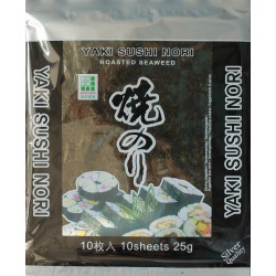 Yaki Sushi Nori Algen 25g 10 Blätter Sushiblätter Seetang geröstet algenblätter