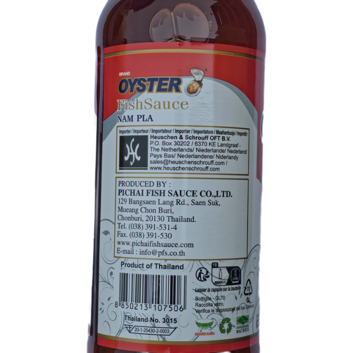 Oyster Brand Fishsauce Nam Pla, 700 ml Fischsauce aus Thailand Umami