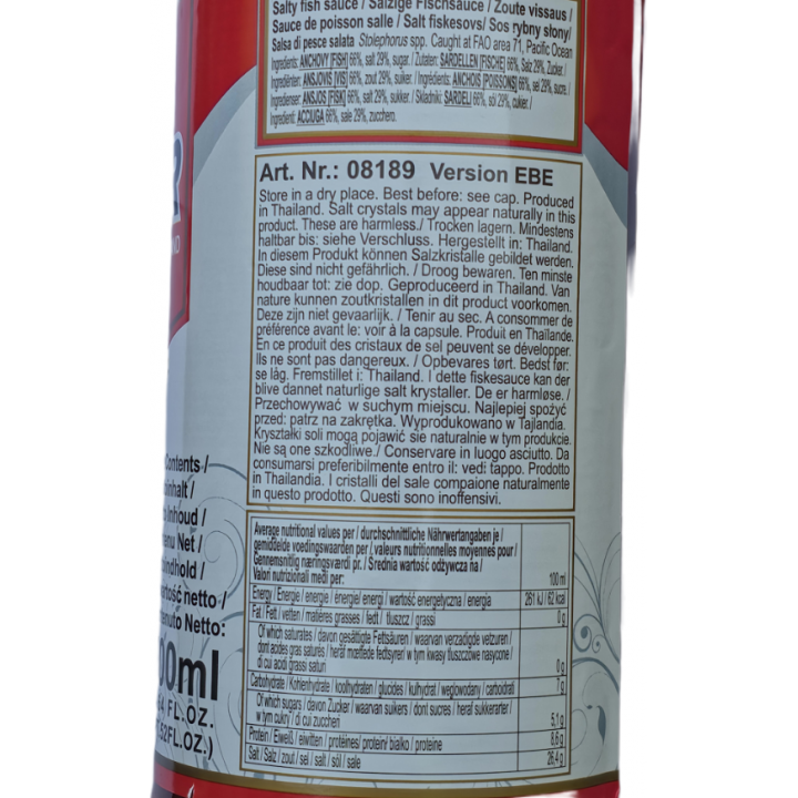 Oyster Brand Fishsauce Nam Pla, 700 ml Fischsauce aus Thailand Umami