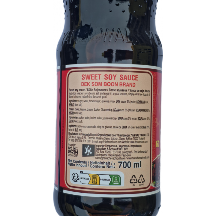 Sweet Soy Sauce 700ml Dek Som Boon Süße Sojasauce