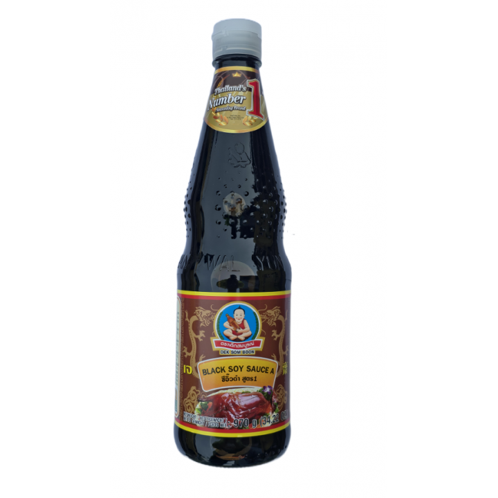 Black Soy Sauce 970g Dek Som Boon Dunkle Sojasauce A-Qualität