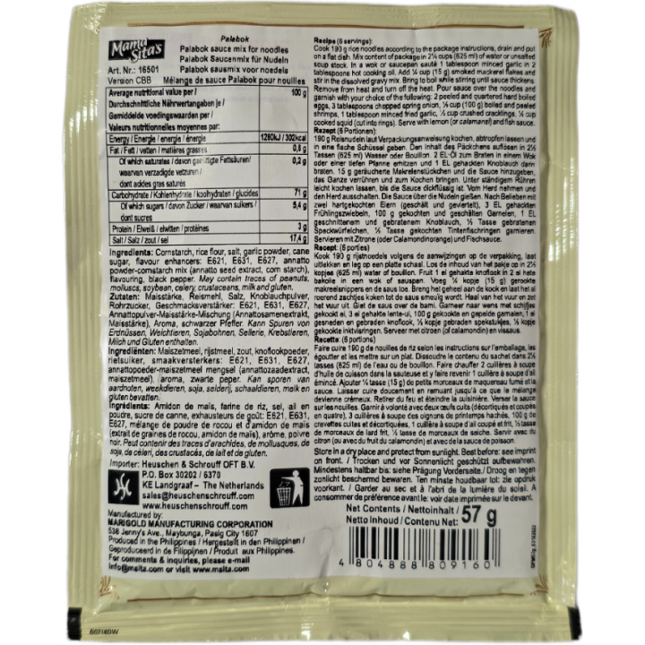 Palabok Mix 57g Mama Sita's Würzpulver für Palabok-Sauce für Nudeln