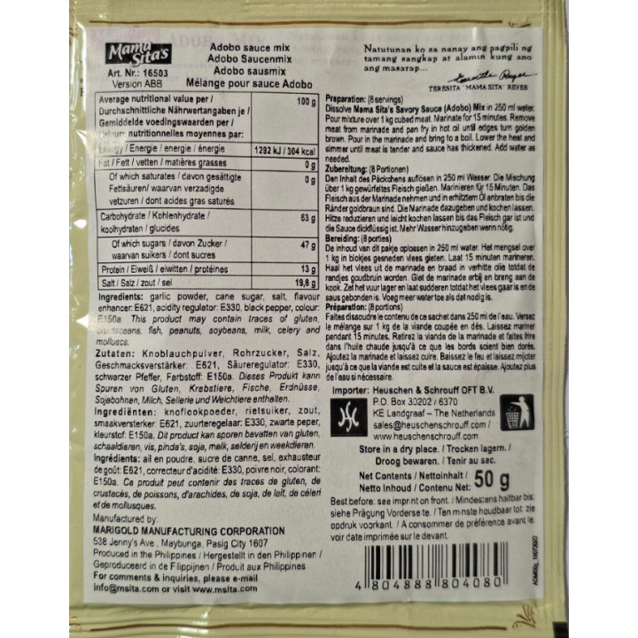 Adobo Mix 50g Mama Sita's Würzpulver für phillipinisches Adobo
