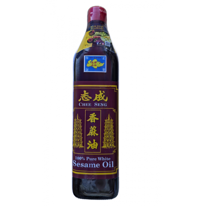 Pure white Sesam Oil 750ml Chee Seng Geröstetes Sesamöl aus weißem Sesam