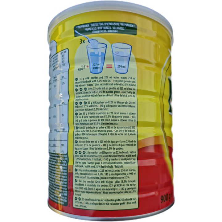 Nido Instant Full Cream Milk Powder Nestle 900g Instant Vollmilchpulver