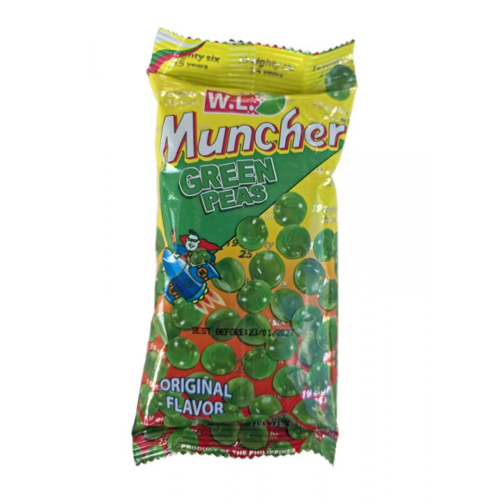 Muncher Green Peas 70g WL Knuspriger Snack aus grünen Erbsen