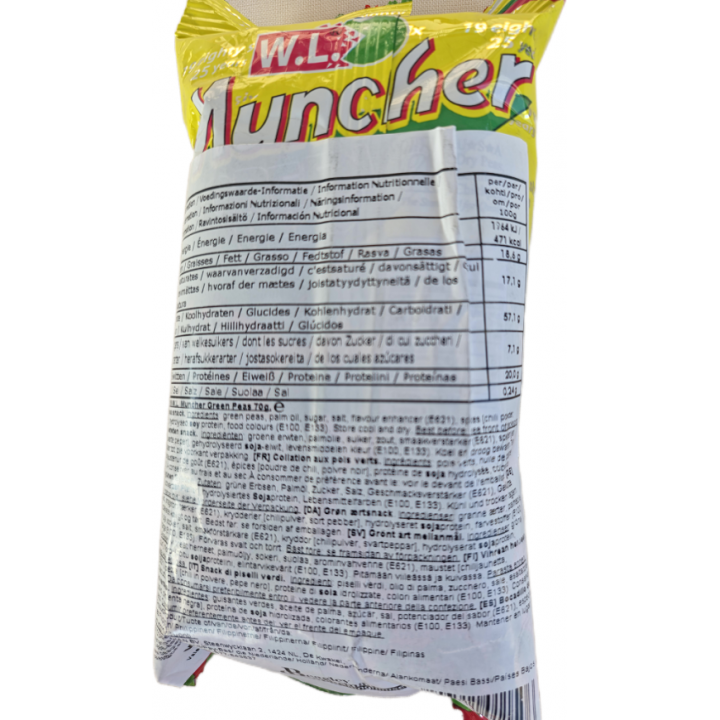 Muncher Green Peas 70g WL Knuspriger Snack aus grünen Erbsen