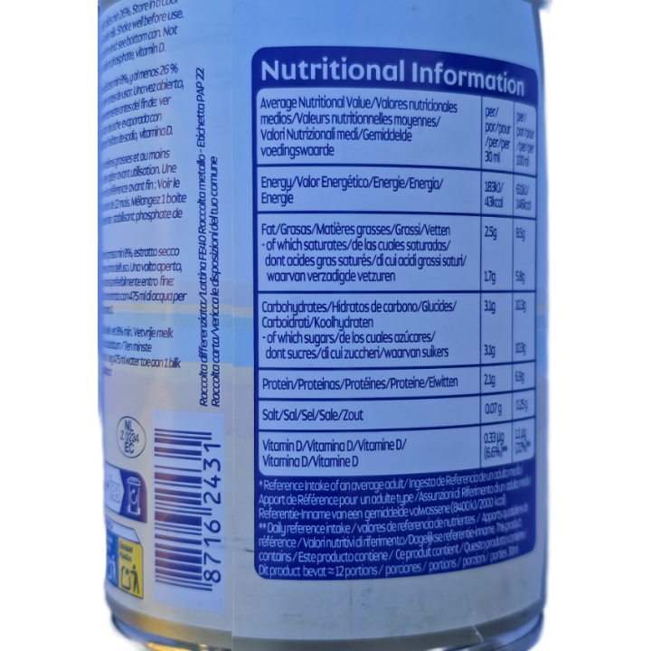 Peak Evaporated Milk 410g cremige Kondensmilch mit Vitamin D