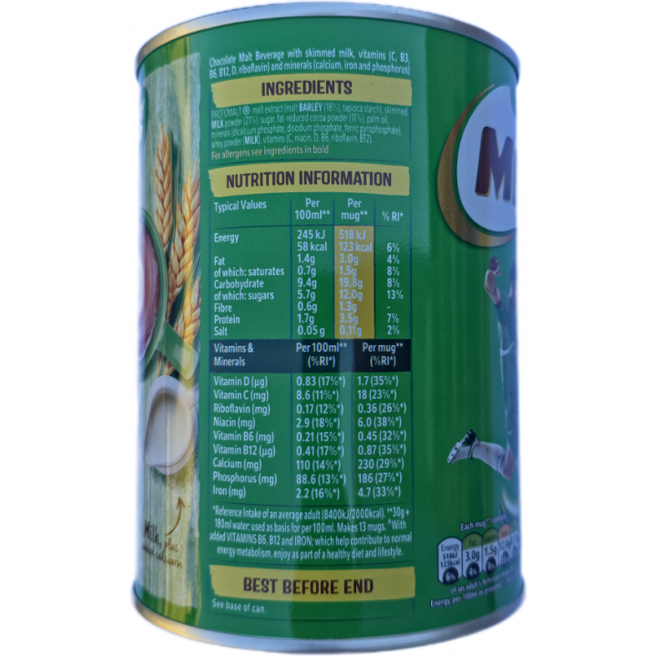 Milo Malt Milk Cocoa Powder Nestlé 400g Instant Schokoladen-Malz-Milch-Getränkepulver