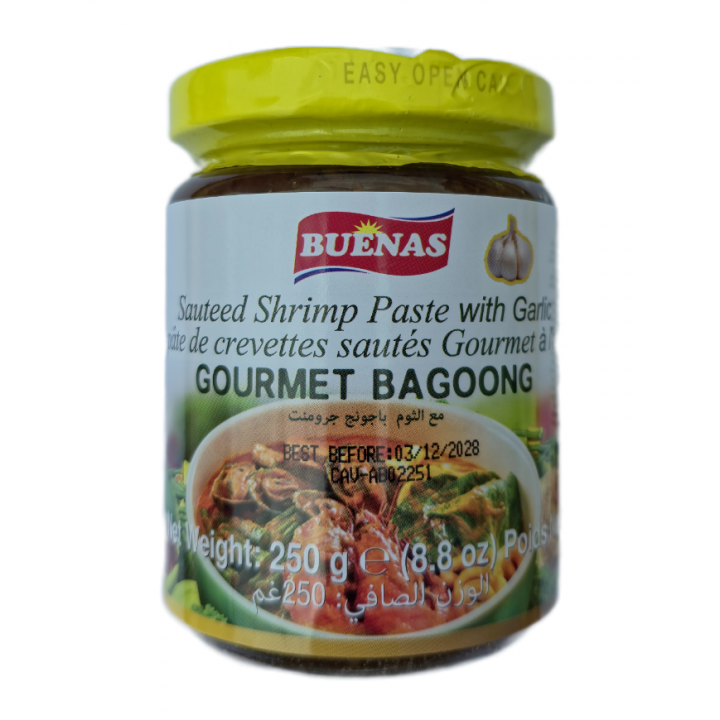 Gourmet Bagoong Shrimp Paste with Garlic 250g Buenas Garnelenpaste mit Knoblauch