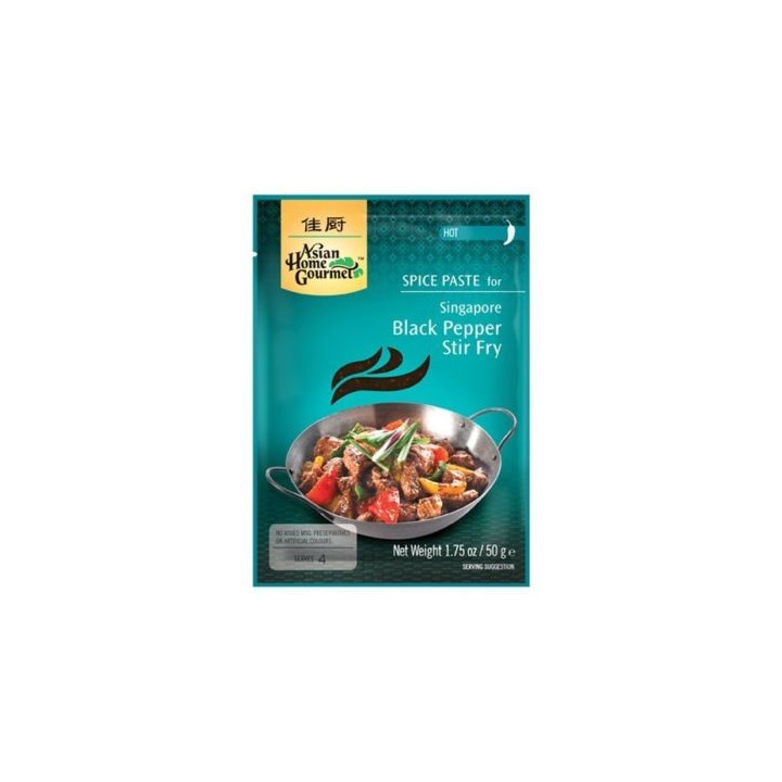 Singapur Pfannengericht Schwarzer Pfeffer Paste gewürzpaste mit Rezept scharf