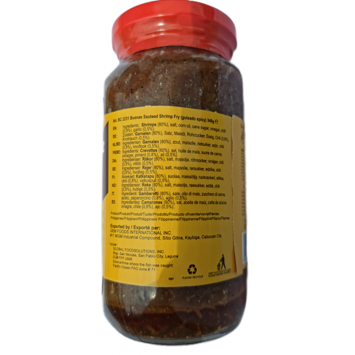 Ginisang Bagoong Sauteed Shrimp Paste Spicy 340g Buenas scharfe Garnelenpaste