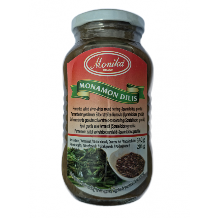 Monamon Dilis Fermented salted silver-stripe round Herring 340g Monika fermentierter gesalzener Silberstreifen-Rundsild