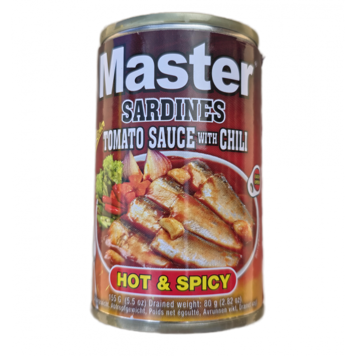 Sardines Tomato Sauce with Chili 155g Master Sardinen in Tomatensauce mit Chili