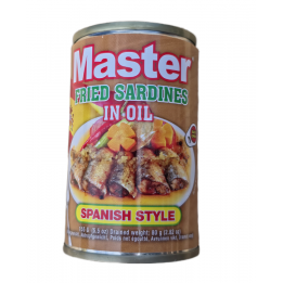 Fried Sardines in Oil Spanish Style 155g Master gebratene Sardinen spanischer Art in Öl