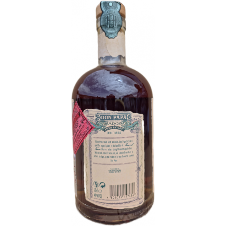 Don Papa Baroko Spirit Drink 700ml Philippinische Rum-Spirituose 40%Vol