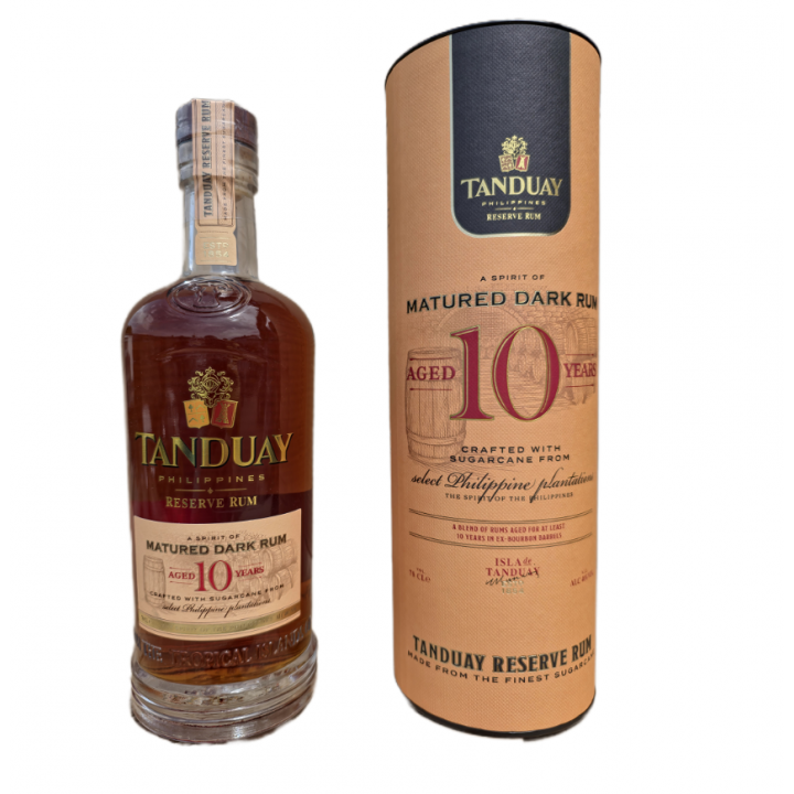 Tanduay 10 Years Old Reserve Dark Rum 700ml 40%Vol Matured Dark Rum