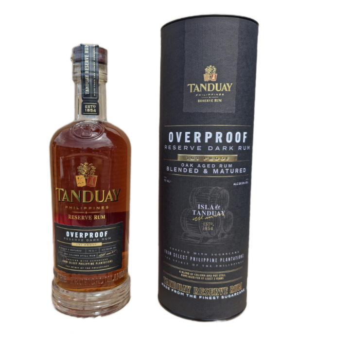 Tanduay Overproof Reserve Dark Rum 700ml 50,5%Vol Philippinischer Rum